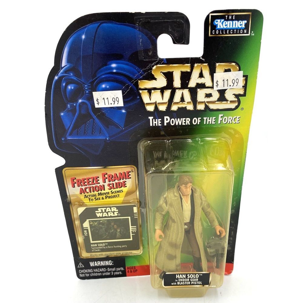 Kenner Star Wars PoTF Han Solo in Endor Gear with Blaster Pistol